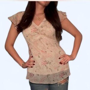 Floral V-Neck Blouse